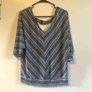 Blouse with back strap